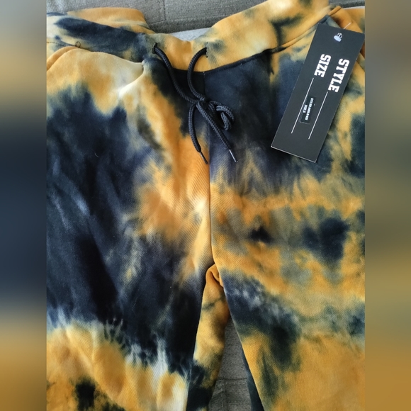 💛Yellow and black tie dye joggers - Picture 2 of 3